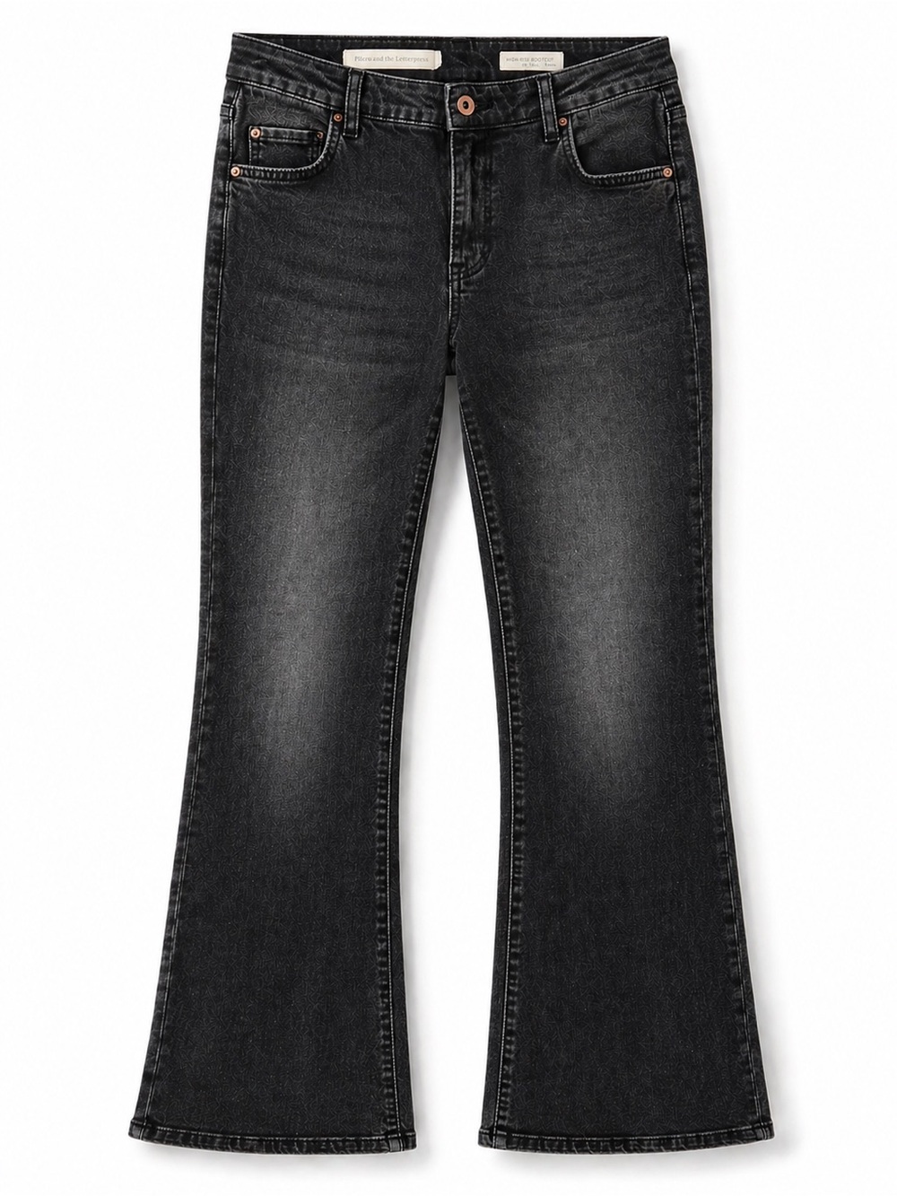 Anthropologie Pilcro High Rise Bootcut Jeans 28 Tall Black Washed Stretch Flare